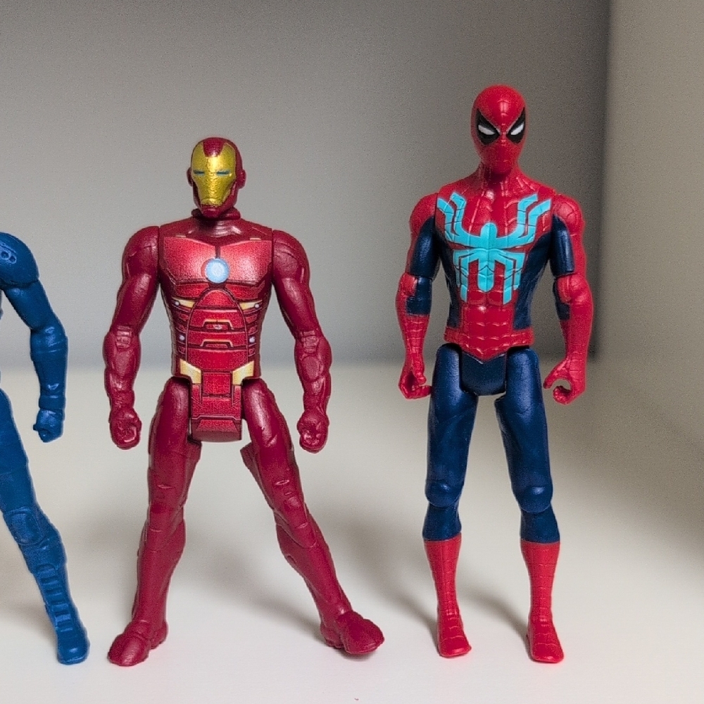 Set Of 5 Marvel Super Hero Kids Action Figure Set - Spiderman, Ironman, Captain - Picture 3 of 3